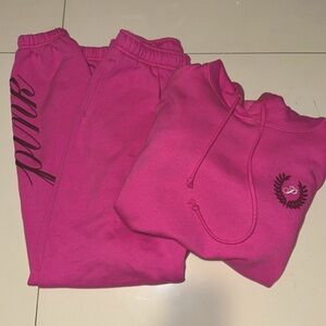 PINK Bubblegum Sweats and Crop Hoodie Set